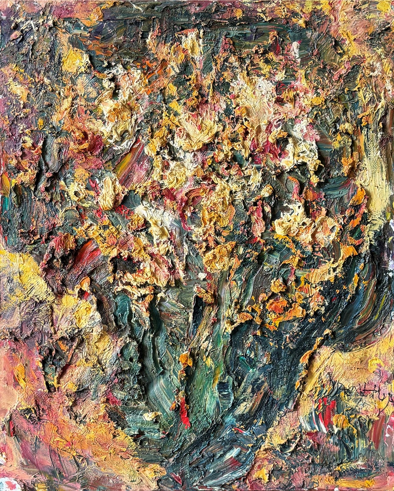 <h2>绚烂2</h2><p>作者：周连华</p><p>创作年代：2019年</p><p>规格：100cm×80cm </p><p>品类：雨露麻布丙烯</p>